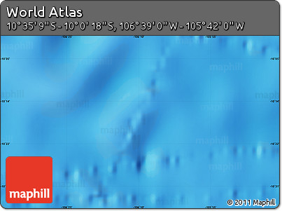 Physical Map of the Area around 10° 17' 43" S, 106° 10' 30" W