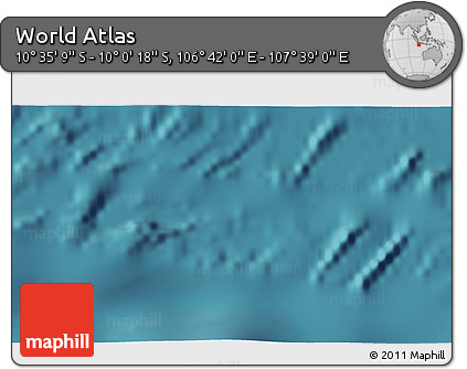 Satellite 3D Map of the Area around 10° 17' 43" S, 107° 10' 30" E