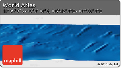 Shaded Relief Panoramic Map of the Area around 10° 17' 43" S, 107° 10' 30" E