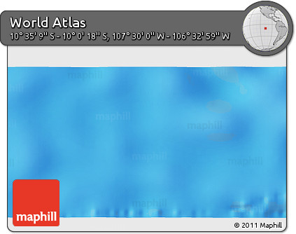 Physical 3D Map of the Area around 10° 17' 43" S, 107° 1' 30" W