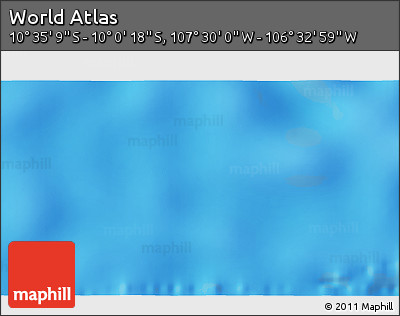 Physical 3D Map of the Area around 10° 17' 43" S, 107° 1' 30" W