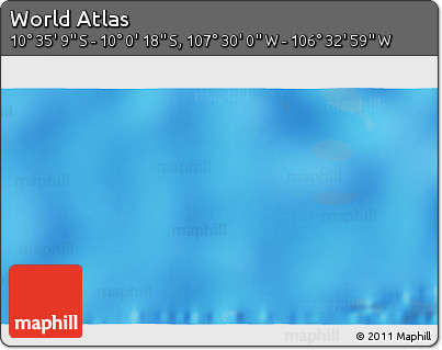 Physical 3D Map of the Area around 10° 17' 43" S, 107° 1' 30" W