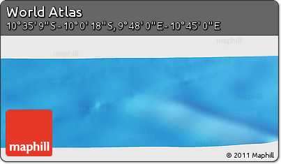 Physical Panoramic Map of the Area around 10° 17' 43" S, 10° 16' 30" E