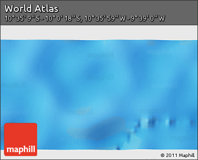 Physical 3D Map of the Area around 10° 17' 43" S, 10° 7' 30" W