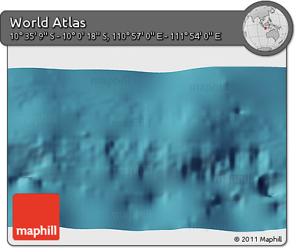 Satellite 3D Map of the Area around 10° 17' 43" S, 111° 25' 30" E