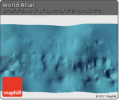 Satellite 3D Map of the Area around 10° 17' 43" S, 111° 25' 30" E