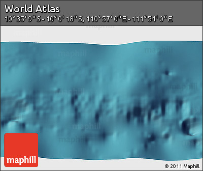Satellite 3D Map of the Area around 10° 17' 43" S, 111° 25' 30" E
