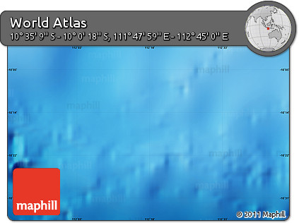 Shaded Relief Map of the Area around 10° 17' 43" S, 112° 16' 30" E