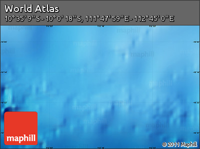 Shaded Relief Map of the Area around 10° 17' 43" S, 112° 16' 30" E