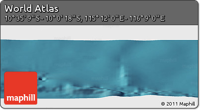 Satellite Panoramic Map of the Area around 10° 17' 43" S, 115° 40' 30" E