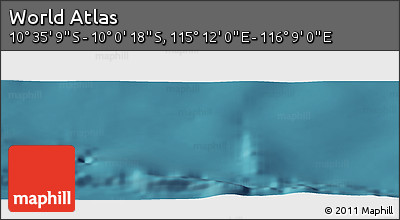 Satellite Panoramic Map of the Area around 10° 17' 43" S, 115° 40' 30" E