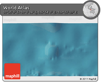 Satellite 3D Map of the Area around 10° 17' 43" S, 117° 22' 30" E