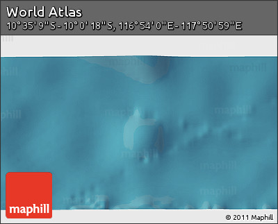 Satellite 3D Map of the Area around 10° 17' 43" S, 117° 22' 30" E