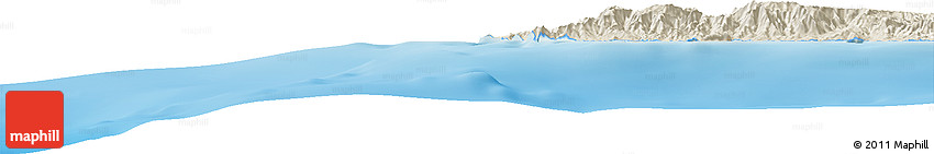 Shaded Relief Horizon Map of the Area around 10° 17' 43" S, 119° 55' 30" E
