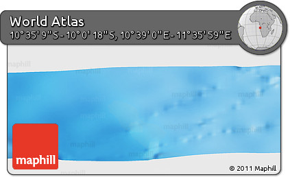Physical Panoramic Map of the Area around 10° 17' 43" S, 11° 7' 30" E