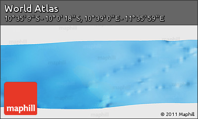Physical Panoramic Map of the Area around 10° 17' 43" S, 11° 7' 30" E