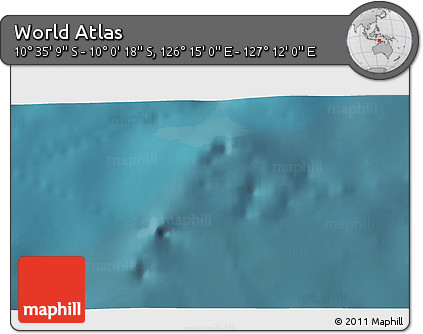 Satellite 3D Map of the Area around 10° 17' 43" S, 126° 43' 29" E