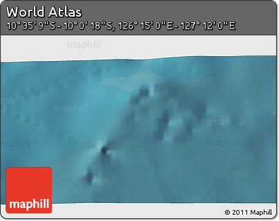 Satellite 3D Map of the Area around 10° 17' 43" S, 126° 43' 29" E