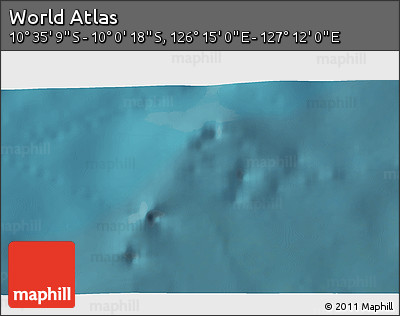 Satellite 3D Map of the Area around 10° 17' 43" S, 126° 43' 29" E