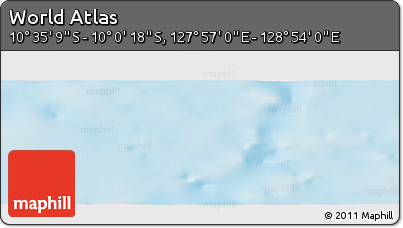 Physical Panoramic Map of the Area around 10° 17' 43" S, 128° 25' 30" E