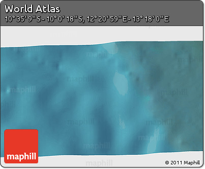 Satellite 3D Map of the Area around 10° 17' 43" S, 12° 49' 29" E