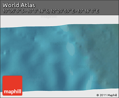 Satellite 3D Map of the Area around 10° 17' 43" S, 12° 49' 29" E