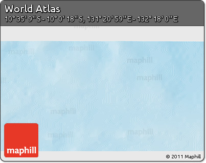 Physical 3D Map of the Area around 10° 17' 43" S, 131° 49' 29" E