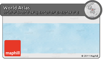 Physical Panoramic Map of the Area around 10° 17' 43" S, 131° 49' 29" E