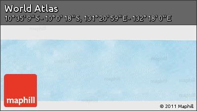 Physical Panoramic Map of the Area around 10° 17' 43" S, 131° 49' 29" E