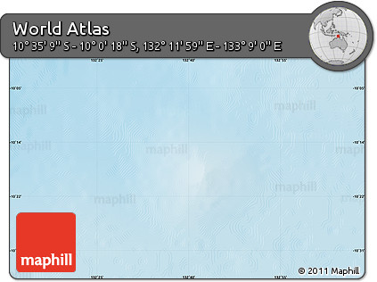 Physical Map of the Area around 10° 17' 43" S, 132° 40' 30" E
