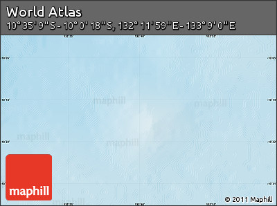 Physical Map of the Area around 10° 17' 43" S, 132° 40' 30" E