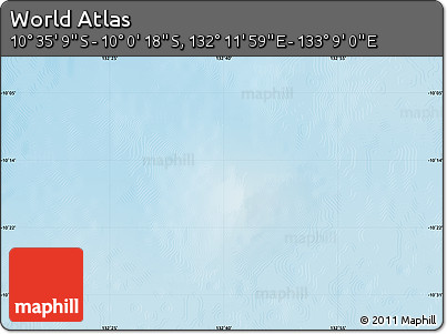 Physical Map of the Area around 10° 17' 43" S, 132° 40' 30" E