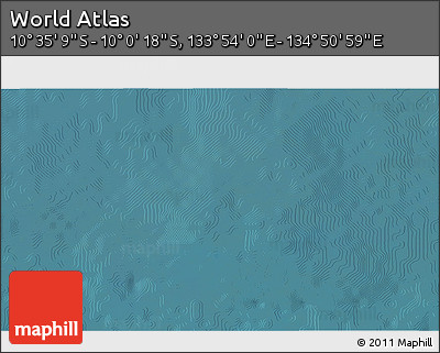Satellite 3D Map of the Area around 10° 17' 43" S, 134° 22' 30" E