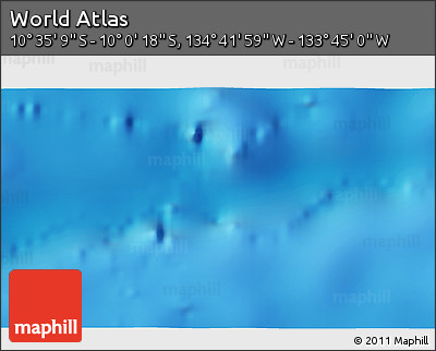 Shaded Relief 3D Map of the Area around 10° 17' 43" S, 134° 13' 29" W