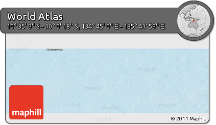 Physical Panoramic Map of the Area around 10° 17' 43" S, 135° 13' 29" E