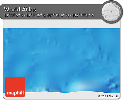 Physical 3D Map of the Area around 10° 17' 43" S, 136° 46' 30" W