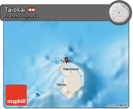 Shaded Relief 3D Map of Taiokai