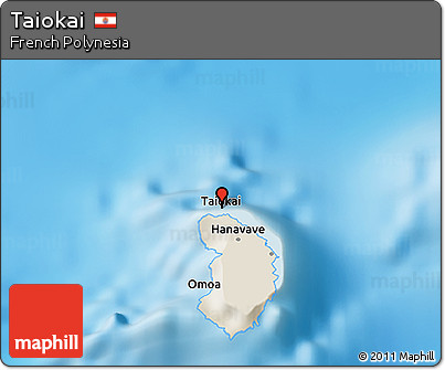 Shaded Relief 3D Map of Taiokai