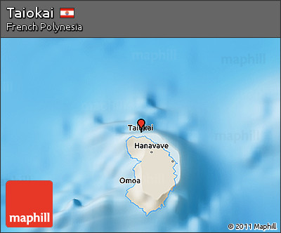 Shaded Relief 3D Map of Taiokai