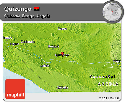 Physical Panoramic Map of Quizungo