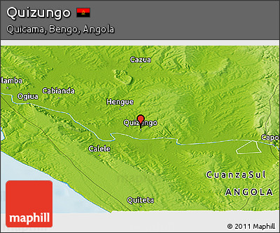 Physical Panoramic Map of Quizungo