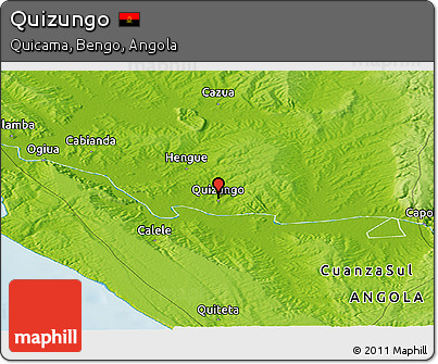 Physical Panoramic Map of Quizungo
