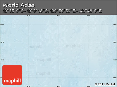 Shaded Relief Map of the Area around 10° 17' 43" S, 140° 19' 29" E