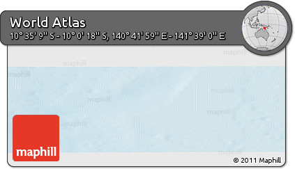 Physical Panoramic Map of the Area around 10° 17' 43" S, 141° 10' 30" E