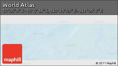 Physical Panoramic Map of the Area around 10° 17' 43" S, 141° 10' 30" E