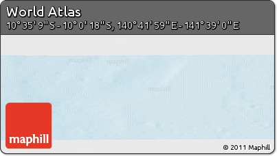 Physical Panoramic Map of the Area around 10° 17' 43" S, 141° 10' 30" E