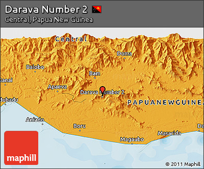 Political 3D Map of Darava Number 2