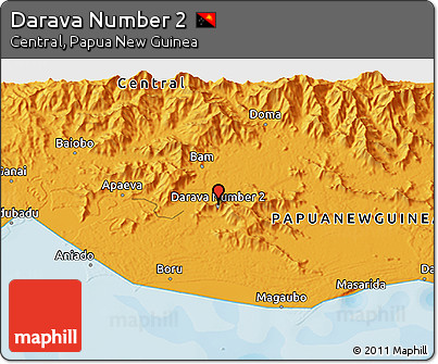 Political 3D Map of Darava Number 2