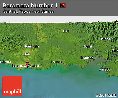 Satellite 3D Map of Baramata Number 1