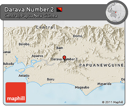 Shaded Relief 3D Map of Darava Number 2
